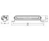Esquema de las Dimensiones de la barra de led Osram LEDriving® LIGHTBAR MX250-CB