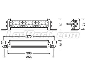 Esquema de las Dimensiones de la barra de led Osram LEDriving® LIGHTBAR VX250-CB