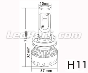 Mini bombilla led H11 Tuning