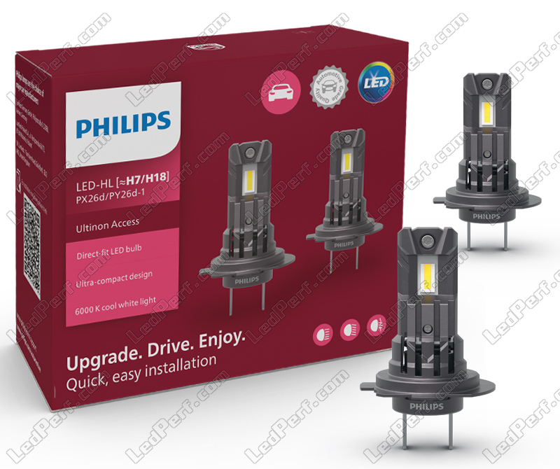 2x Bombillas LED H7 PHILIPS Ultinon Access 6000K - Plug and Play