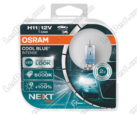 Par de bombillas Osram H11 Cool blue Intense Next Gen con efecto LED 5000K