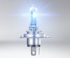 Bombilla halógena H4 Osram Cool Blue Intense NEXT GEN que produce iluminación con efecto LED