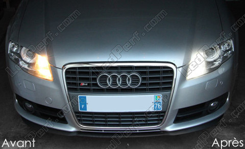 LED luces de circulación diurna Diurnas LED 1156 - 7506 - P21W Audi A4 B7