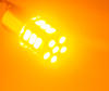 bombilla led intermitente RY10W BAU15S con 21 LEDs naranjas