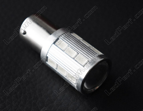 LED 1157R - 2057R - P21/5W magnifier rojo de Alta Potencia con lupa para luces