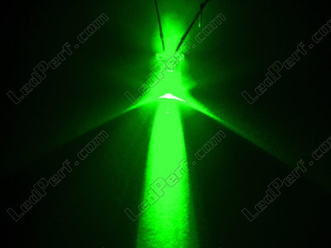 LED 3 mm verde coche