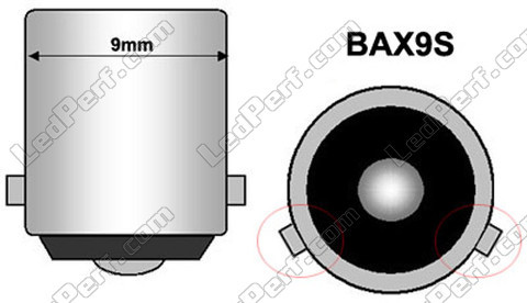 bombilla led BAX9S 64132 - H6W Efficacity Rojo