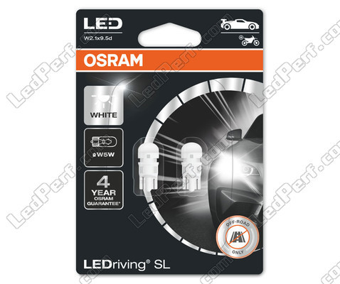 Pack de 2 bombillas 168 (W5W) T10 Osram LEDriving SL White 6000K