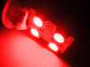 LED 168 - 194 - T10 W5W Rotación con iluminación lateral Rojo