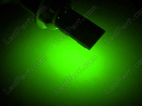 LED 168 - 194 - T10 W5W Rotación con iluminación lateral verde