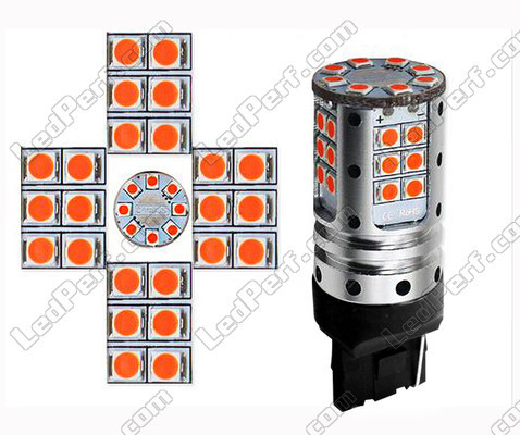 Bombilla LED 7440A - WY21W - T20 Naranja Casquillo W3x16d LEDs al detalle LEDs 7440A - WY21W - T20 Casquillo 7440A - WY21W - T20 W21 5 W