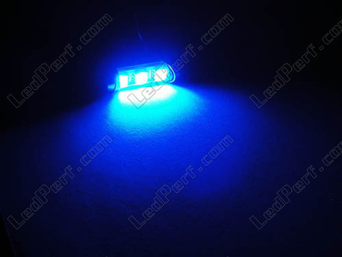 LED tipo festoon Plafón, Maletero, guantera, placa de matrícula azul 37mm - 6418 - C5W