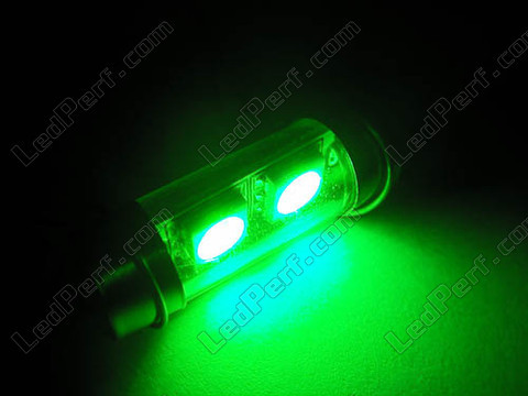 LED tipo festoon Plafón, Maletero, guantera, placa de matrícula verde 31mm - DE3175 - DE3022 - C3W