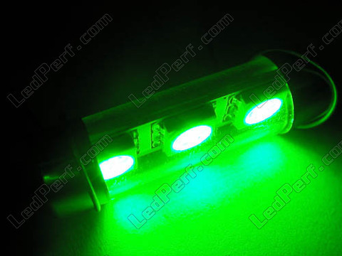 LED tipo festoon Plafón, Maletero, guantera, placa de matrícula verde 37mm - 6418 - C5W