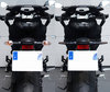 Comparativo antes y después del cambio de intermitentes secuenciales de LED de Ducati 749