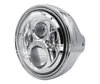 Ejemplo de faro y óptica de LED cromados para Ducati Scrambler Icon
