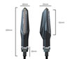 Conjunto de Dimensiones de Intermitentes LED secuenciales para Harley-Davidson Super Glide Custom 1450