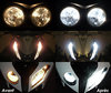LED luces de posición blanco xenón Harley-Davidson Wide Glide 1450 antes y después