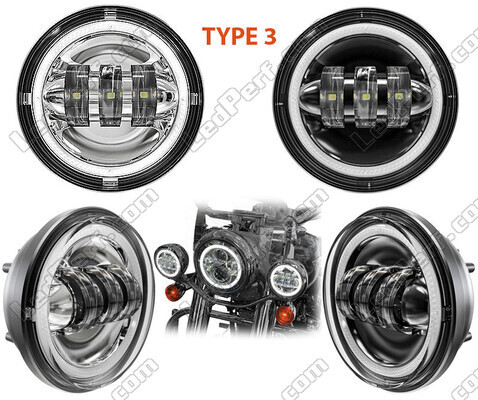 Ópticas LED para faros auxiliares de Indian Motorcycle Chief roadmaster / deluxe / vintage 1442 (1999 - 2003)