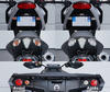 LED Intermitentes traseros Moto-Guzzi Daytona 1000 RS antes y después