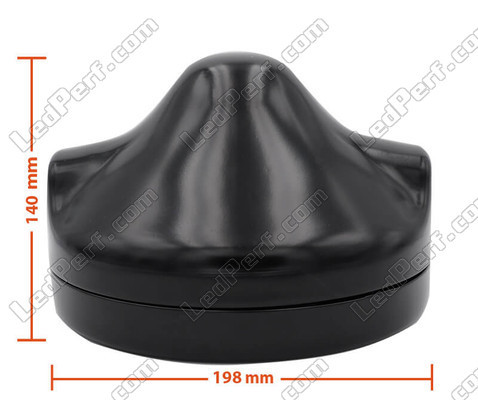Dimensiones Faro redondo negro para óptica Full LED de Moto-Guzzi V11 Sport Ballabio