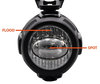 Óptica lenticular en el centro y estriada en los extremos para Yamaha Maxster 125 / 150