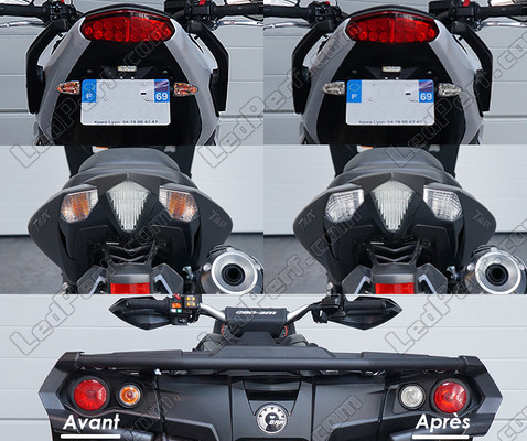 LED Intermitentes traseros Yamaha YZF-R3 300 (2019 - 2023) antes y después