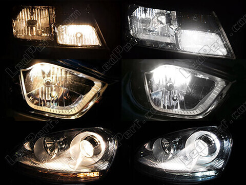 Comparación del efecto xenón de luz de cruce de Audi A3 (8P) antes y después de la modificación