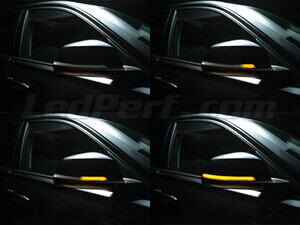 Diferentes etapas del desplazamiento de la luz de los intermitentes dinámicos Osram LEDriving® para retrovisores de BMW 3 Series (F30 F31)