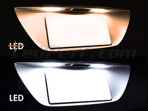 LED placa de matrícula Chevrolet Corvette C7 antes y después