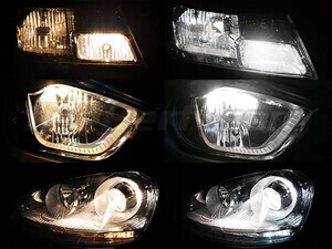 Comparación del efecto xenón de luz de cruce de Mercedes-Benz CLA-Class (W117) antes y después de la modificación