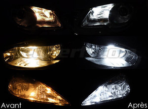 LED luces de posición blanco xenón Mini Cabriolet II (R52) antes y después