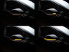 Diferentes etapas del desplazamiento de la luz de los intermitentes dinámicos Osram LEDriving® para retrovisores de Volkswagen Golf (VIII)