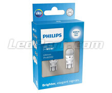 2x bombillas LED Philips W5W Ultinon PRO6000 - 12V - Blanco 8000K - 11961XU60X2