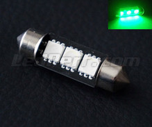 Bombilla tipo festoon 37 mm LEDs verdes - 6418 - C5W