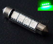 Bombilla tipo festoon 42 mm LEDs verdes - 578 - 6411 - C10W