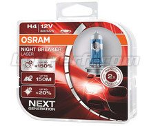Pack de 2 bombillas 9003 (H4 - HB2) Osram Night Breaker Laser +150% - 64193NL-HCB