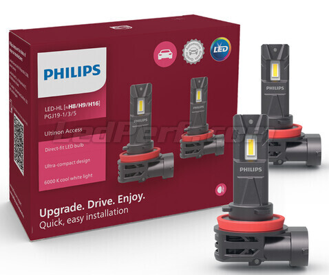 2x Bombillas LED H16 PHILIPS Ultinon Access 6000K - Plug and Play