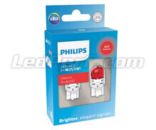 2x bombillas LED Philips W21/5W Ultinon PRO6000 - Rojo - 11066RU60X2 - 7443R