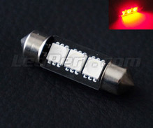 Bombilla tipo festoon 37 mm LEDs rojos - 6418 - C5W