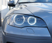Pack angel eyes H8 LEDs (blanco puro 6000K) para BMW X6 (E71 E72) - MTEC V3.0