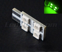 LED 168 - 194 - T10 Rotation de 4 leds HP - Iluminación lateral - Verde W5W