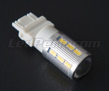 Bombilla 3157 - T25 - P27/7W Magnifier de 21 LEDs SG de Alta Potencia + lupa blancas Casquillo W2.5x16q