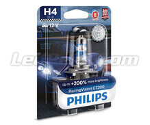 1x lámpara H4 Philips RacingVision GT200 60/55W +200 % - 12342RGTB1